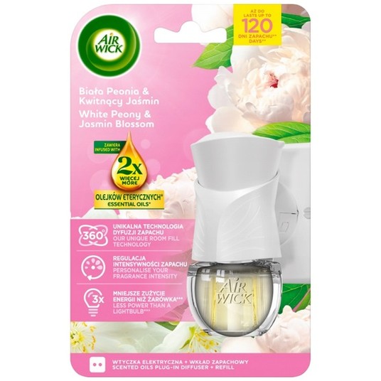 AIRWICK odświeżacz urządzenie + 19ml Białe kwiaty -zdjęcie numer 1