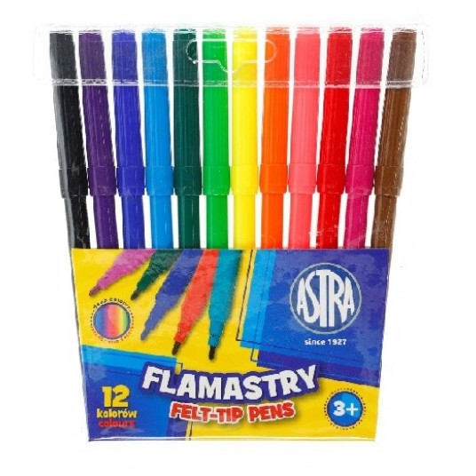 ASTRA flamastry 12 kolorów Astrino -zdjęcie numer 1