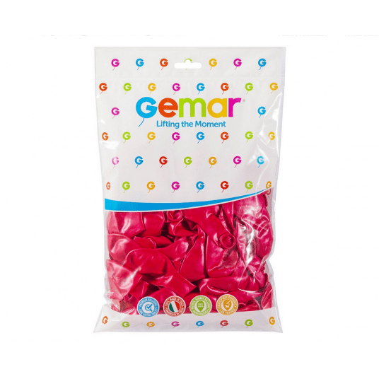 Balony metaliczne Gemar 26cm CZERWONY 100szt -zdjęcie numer 2