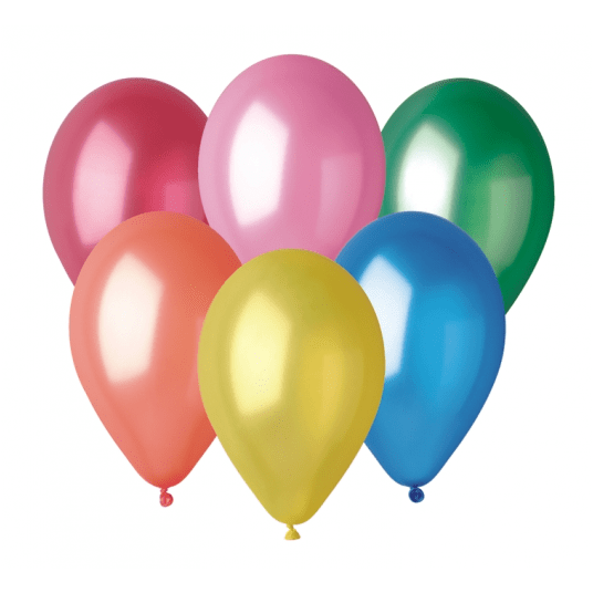 Balony metaliczne Gemar 26cm MIX KOLORÓW 100szt -zdjęcie numer 1
