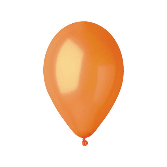 Balony metaliczne Gemar 26cm POMARAŃCZOWY 100szt -zdjęcie numer 1
