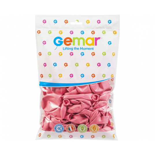 Balony pastelowe Gemar 26cm DELIKATNY RÓŻ 100szt -zdjęcie numer 2