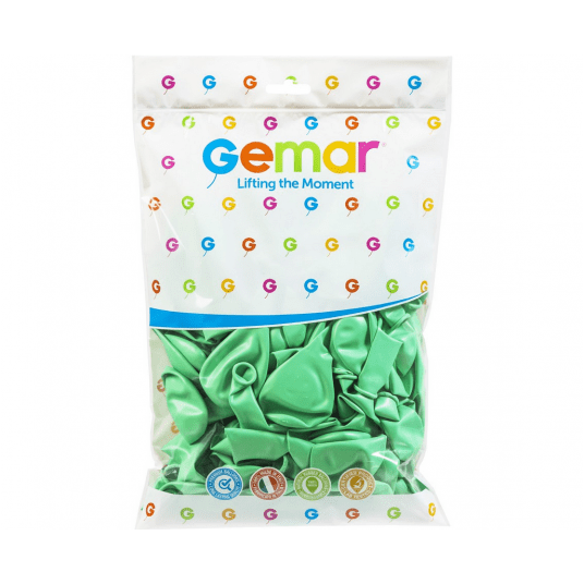 Balony pastelowe Gemar 26cm MIĘTOWY 100szt -zdjęcie numer 2