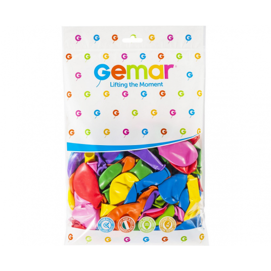 Balony pastelowe Gemar 26cm MIX KOLORÓW 100szt -zdjęcie numer 2