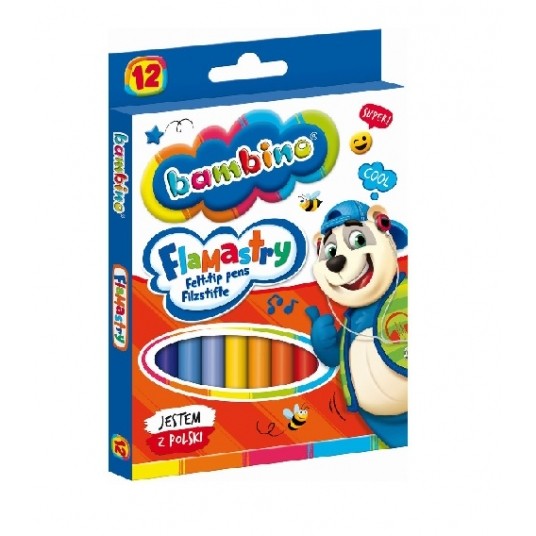 Bambino flamastry 12 kolorów -zdjęcie numer 1