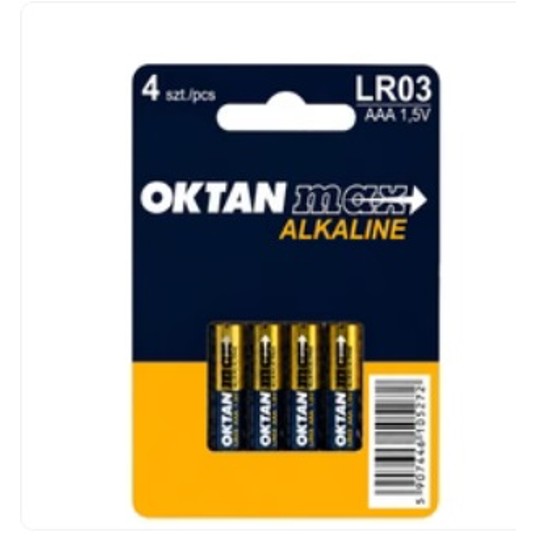 Bateria alkaliczna OKTAN MAX AA LR3 4szt -zdjęcie numer 1