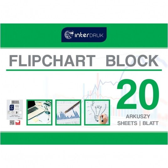 Blok do flipchartów 20K GŁADKI Interdruk -zdjęcie numer 1