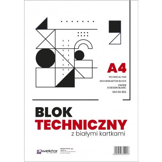 Blok techniczny A4 Biały Wektor -zdjęcie numer 1