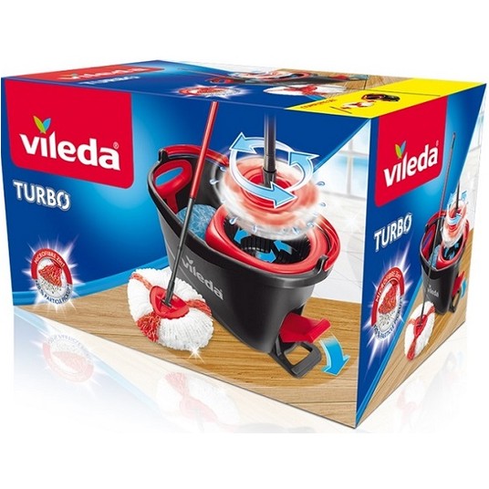 BOX Wiadro/Mop okrągły VILEDA 2w1 TURBO pedał -zdjęcie numer 5