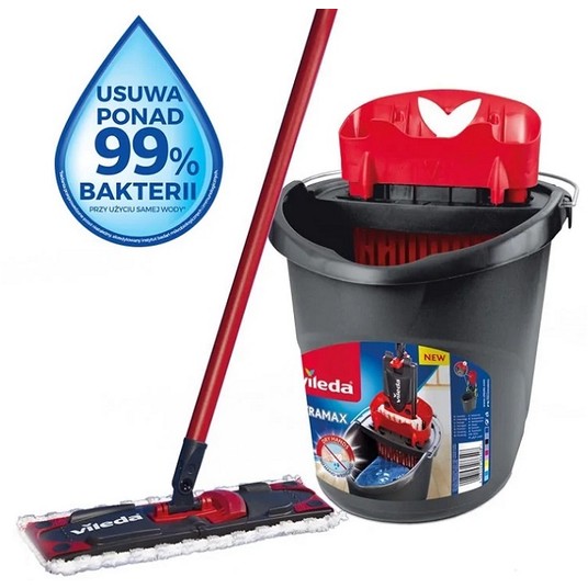 BOX Wiadro/Mop płaski VILEDA 2w1 Ultramax -zdjęcie numer 3