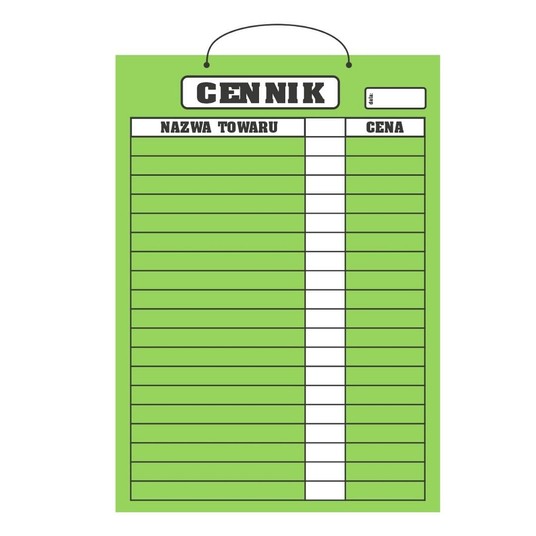 CENNIK B2 tablica laminowana MIX 70x50cm -zdjęcie numer 1