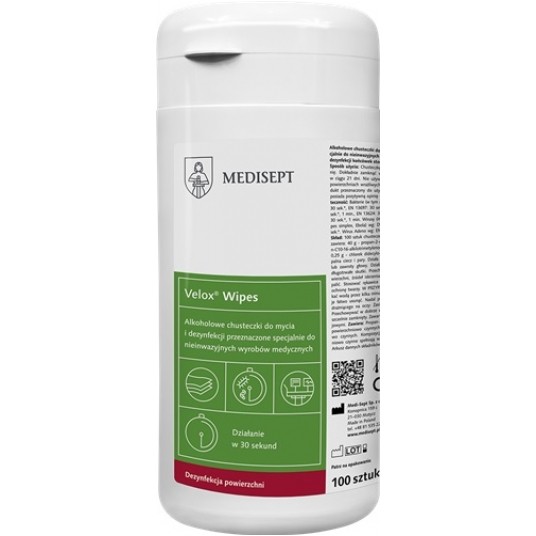 Chusteczki alkoholowe VELOX DUO WIPES - tuba -zdjęcie numer 1