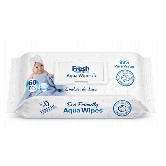 Chusteczki nawilżane Fresh Baby Aqua klip 60szt -zdjęcie numer 1