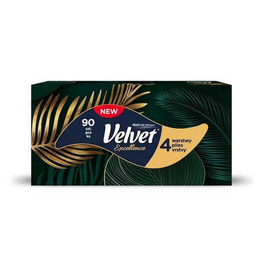 Chusteczki pudełko 4W 90szt VELVET EXCELLENCE /18 -zdjęcie numer 2