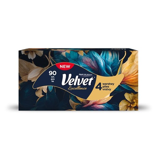 Chusteczki pudełko 4W 90szt VELVET EXCELLENCE /18 -zdjęcie numer 5