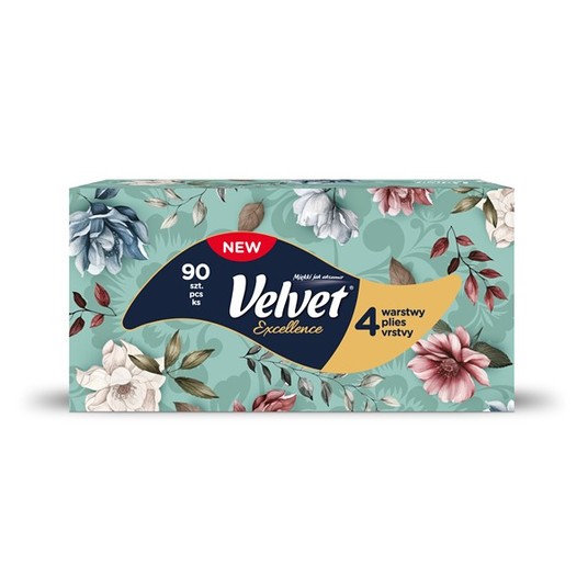 Chusteczki pudełko 4W 90szt VELVET EXCELLENCE /18 -zdjęcie numer 4