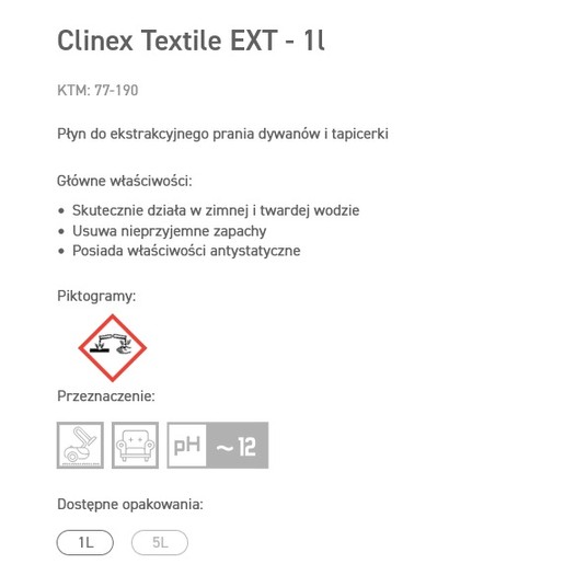 Clinex Textile EXT 5L -zdjęcie numer 2
