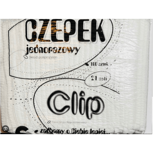 Czepek jednorazowy CLIP Siateczka BIAŁY 100szt -zdjęcie numer 2
