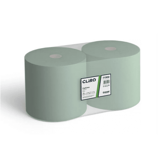 Czyściwo makulatura CLIRO ZIELONE 1W 380m 2rol -zdjęcie numer 1
