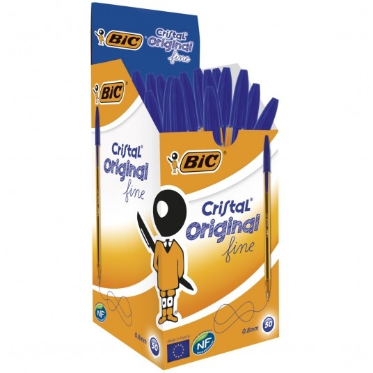 Długopis Bic Cristal Fine Niebieski /50szt -zdjęcie numer 1