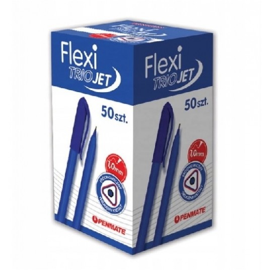 Długopis FLEXI TRIO 1mm NIEBIESKI /50 -zdjęcie numer 1