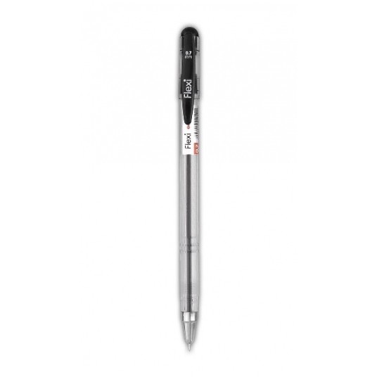 Długopis żelowy FLEXI CZARNY 0,7MM zatyczka /10 -zdjęcie numer 1