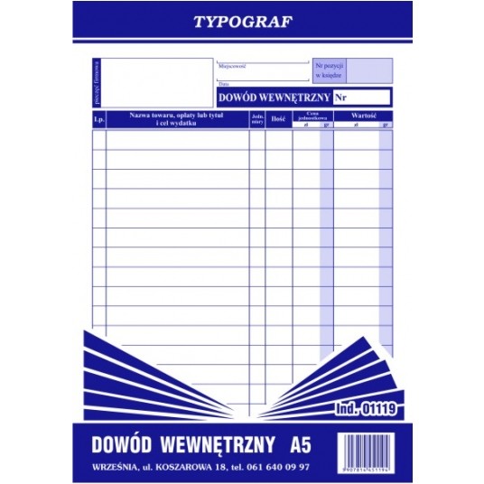 Dowód wewnętrzny A5 1szt /5 -zdjęcie numer 1