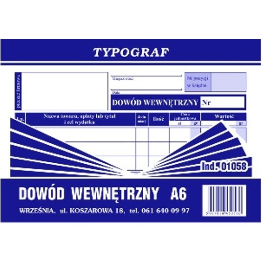 Dowód wewnętrzny A6 1szt /5 -zdjęcie numer 1
