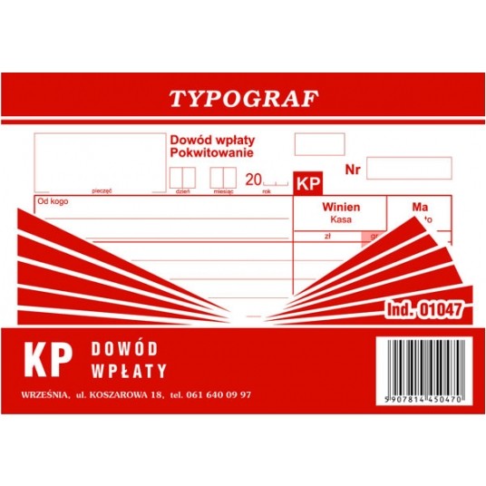 Dowód wpłaty KP A6 1szt /5 -zdjęcie numer 1