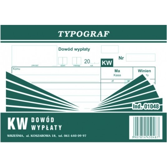Dowód wypłaty KW A6 1szt /5 -zdjęcie numer 1