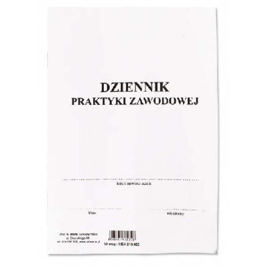 Dziennik praktyki zawodowej A5 1szt /5 WTSTAWKA -zdjęcie numer 1