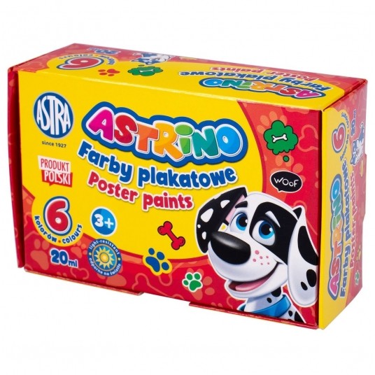Farby plakatowe ASTRA Astrino 6 kolorów -zdjęcie numer 1