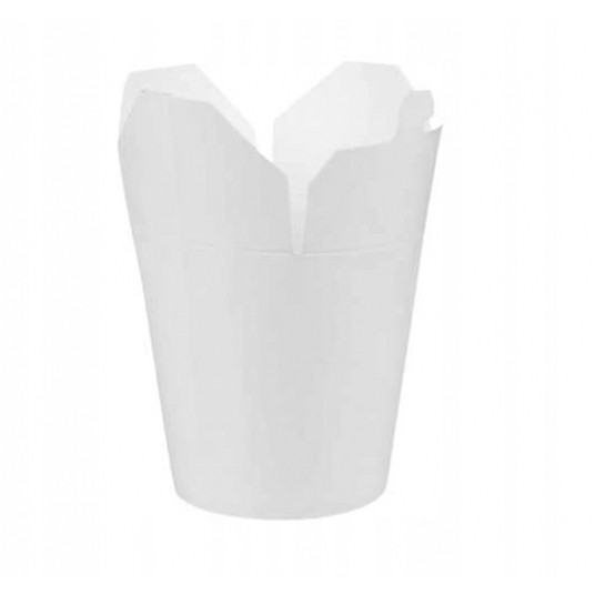FOOD BOX papierowy BIAŁY 1000ml 50szt /10 -zdjęcie numer 1