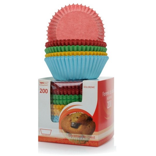 Foremki do pieczenia fi 4,5cm MIX KOLOR 200szt -zdjęcie numer 2