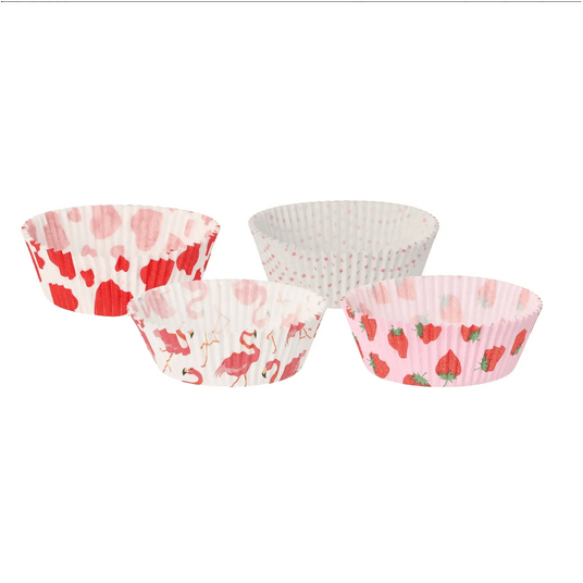 Foremki do pieczenia fi 5cm MIX RÓŻOWE 60szt -zdjęcie numer 1