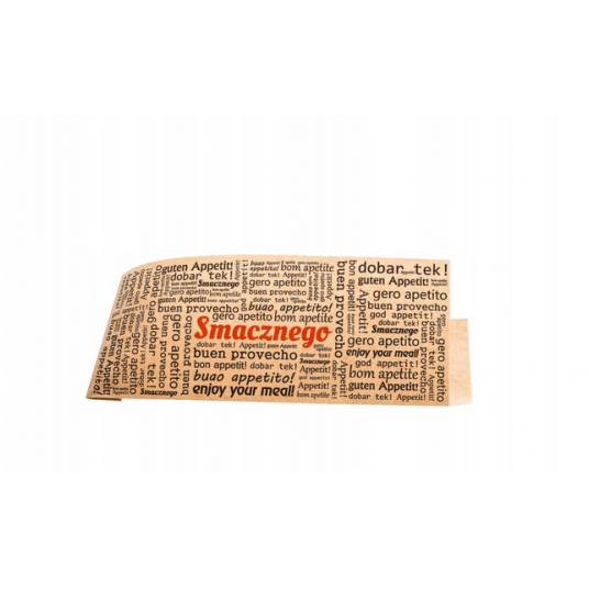 Hot-dog PE brąz 8,5x21,5cm SMACZNEGO 200szt /10 -zdjęcie numer 1