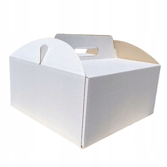 Kartonik na tort BIAŁY 27x27x12 sztuk x10 -zdjęcie numer 1