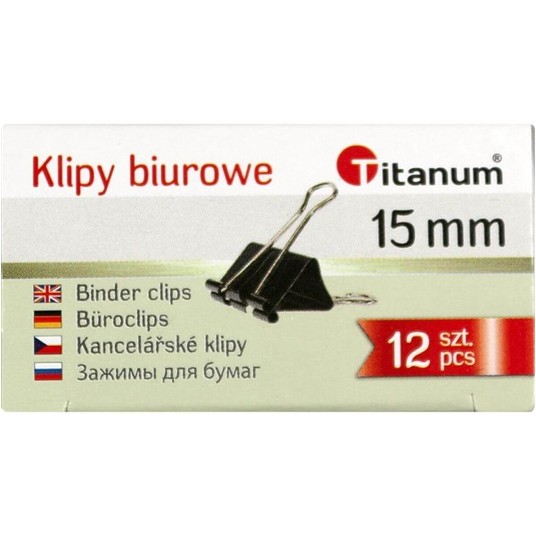 KLIPY 15MM 12szt TITANUM/GRAND -zdjęcie numer 1
