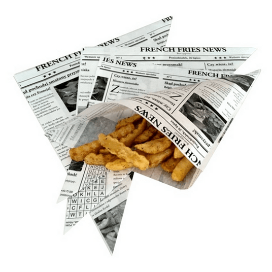 Koperta rożek frytki 125g GAZET 18x18cm 200szt /25 -zdjęcie numer 1
