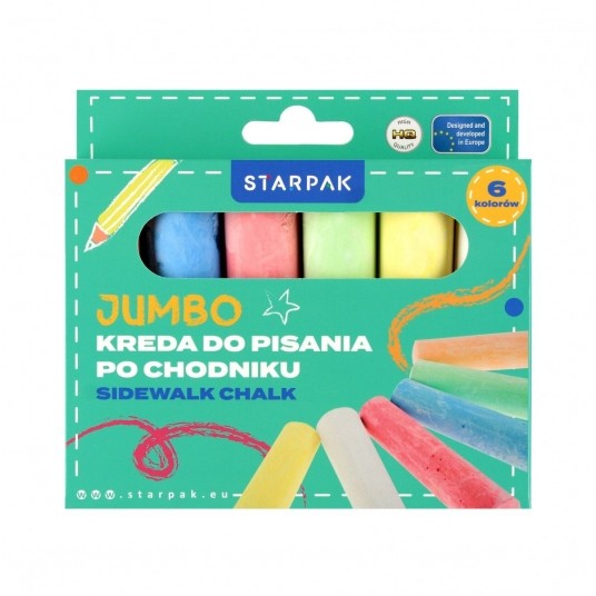 Kreda chodnikowa 6 kolorów jumbo 559665 -zdjęcie numer 1