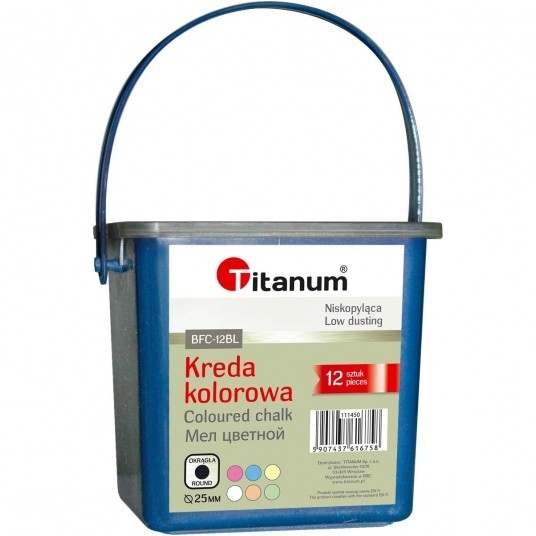 Kreda chodnikowa Titanum 12szt KOLOR wiaderko -zdjęcie numer 1