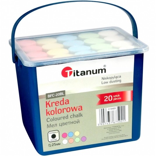 Kreda chodnikowa Titanum 20 szt. KOLOR wiaderko -zdjęcie numer 1