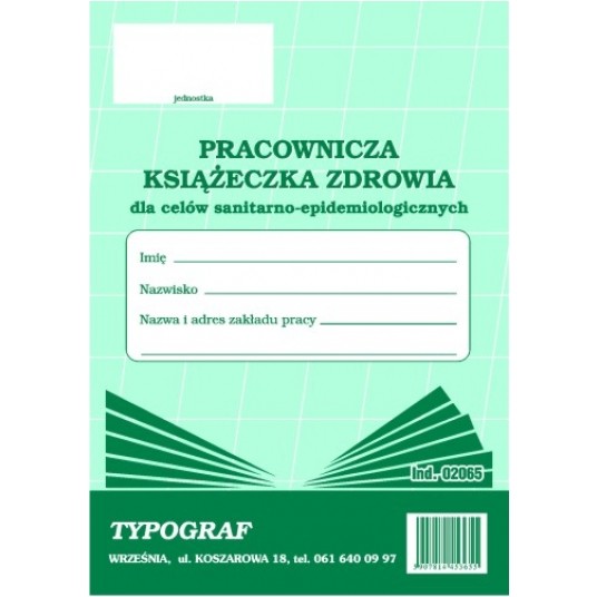 Książeczka zdrowia pracownika A-6 -zdjęcie numer 1