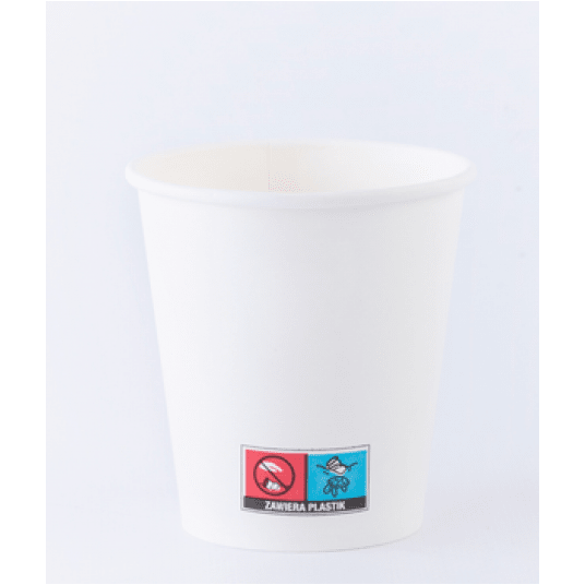 Kubek papierowy 180ml BIAŁY ODRA 50szt /20 -zdjęcie numer 1