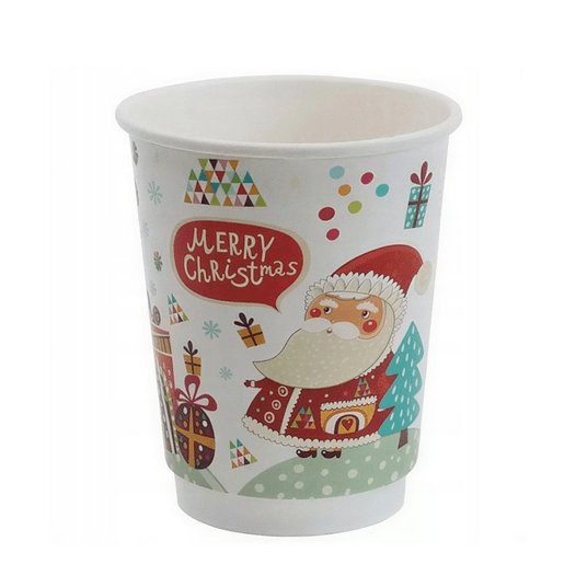 Kubek papierowy 250ml 2W MIKOŁAJ 20szt -zdjęcie numer 1
