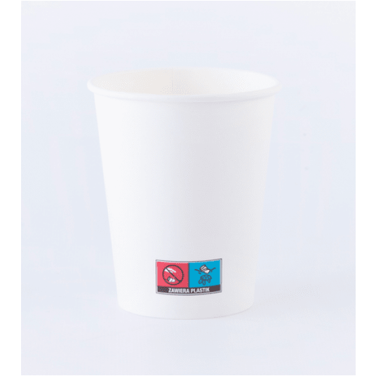 Kubek papierowy 250ml BIAŁY ODRA 50szt /10 -zdjęcie numer 1