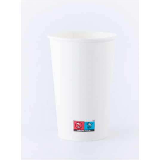 Kubek papierowy 300ml BIAŁY ODRA 50szt -zdjęcie numer 1