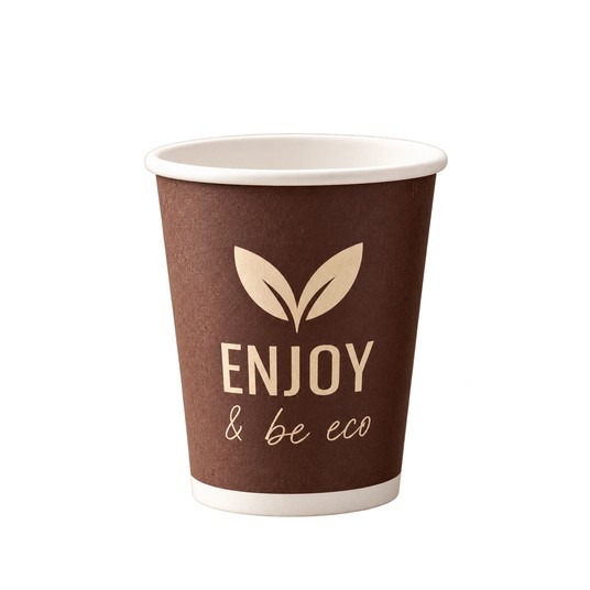 Kubek papierowy P FREE 250ml BRĄZ ENJOY 50szt /20 -zdjęcie numer 1