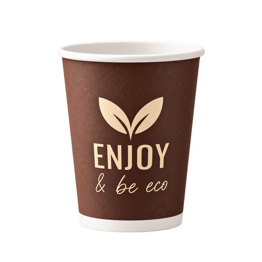 Kubek papierowy P FREE 300ml BRĄZ ENJOY 50szt /20 -zdjęcie numer 1