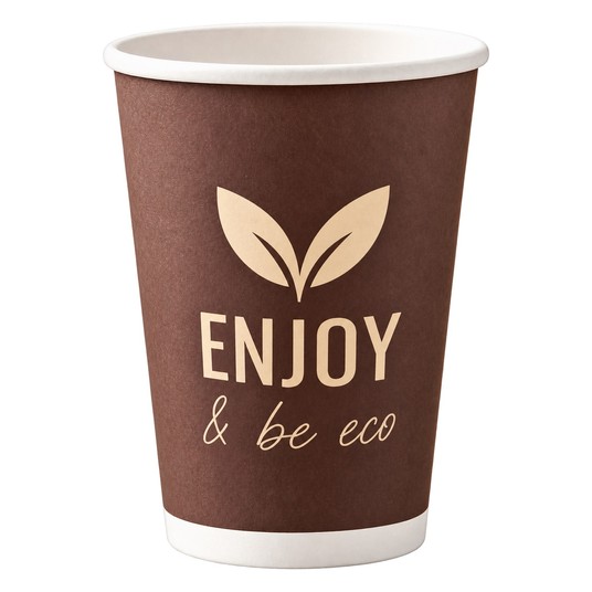 Kubek papierowy P FREE 400ml BRĄZ ENJOY 50szt /20 -zdjęcie numer 1